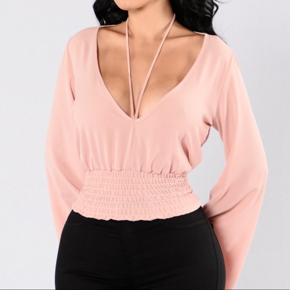 Fashion Nova Tops - ✨NEW LIST✨Smocked Waist Deep V Bell Sleeve Top